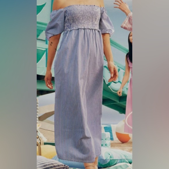 Free Assembly Womens Smocked Midi Dress Size S - Picture 14 of 15